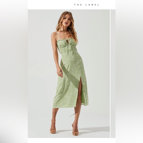 ASTR The Label Avalee Disty Floral Midi Dress NWT - Picture 1 of 8